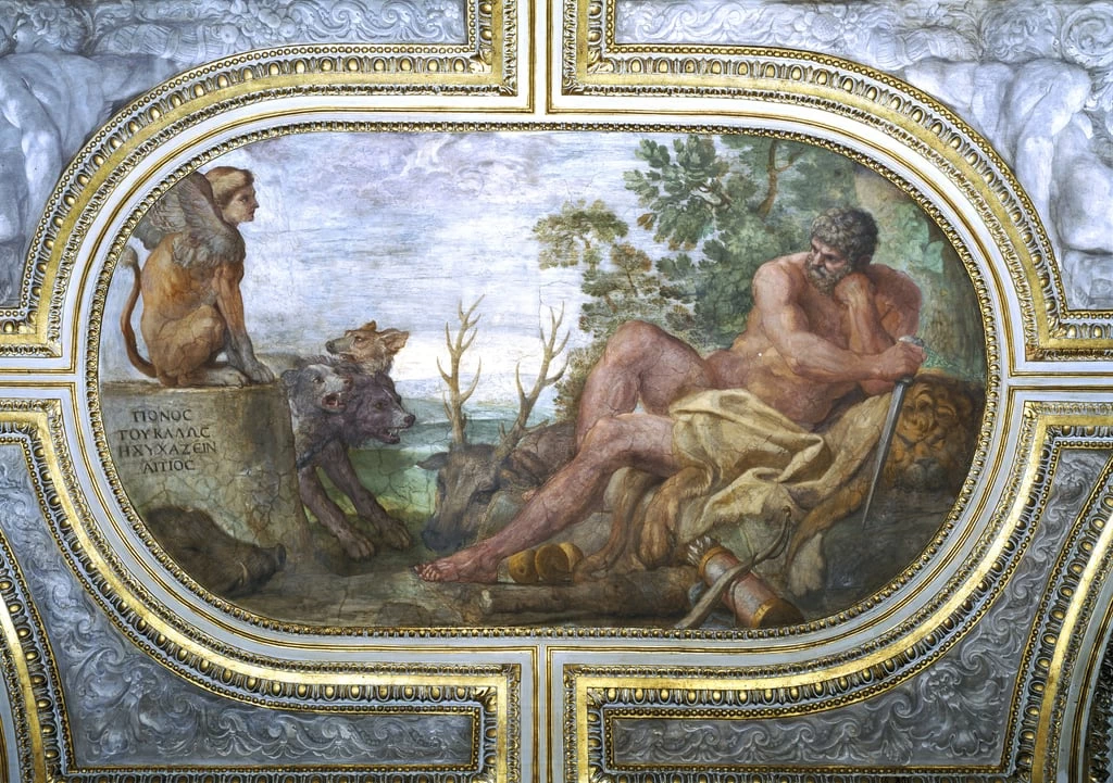Ercole in riposo - Volta del Camerino Farnese